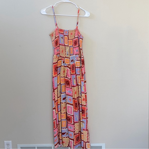 Patrons of Peace Dresses & Skirts - Patrons of Peace Vibrant Patchwork Midi Dress Sz S